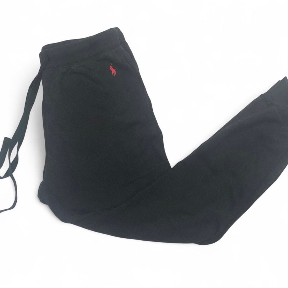 Ralph Lauren Black Joggers with Red Emblem